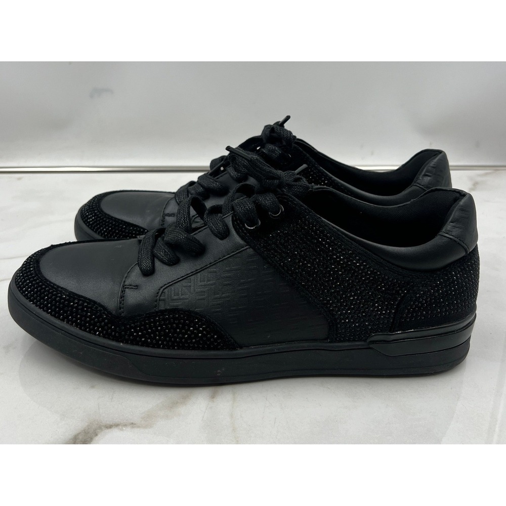 La Milano Brockton Sneakers Men's Size 10 Black Rhinestone Fashion Sneakers NWT